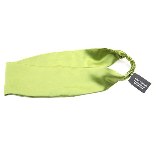 Silk Charmeuse Lime Headwrap Fits most, Karin's Garden 2 1/2"- 3" comfortable, Made in the USA.