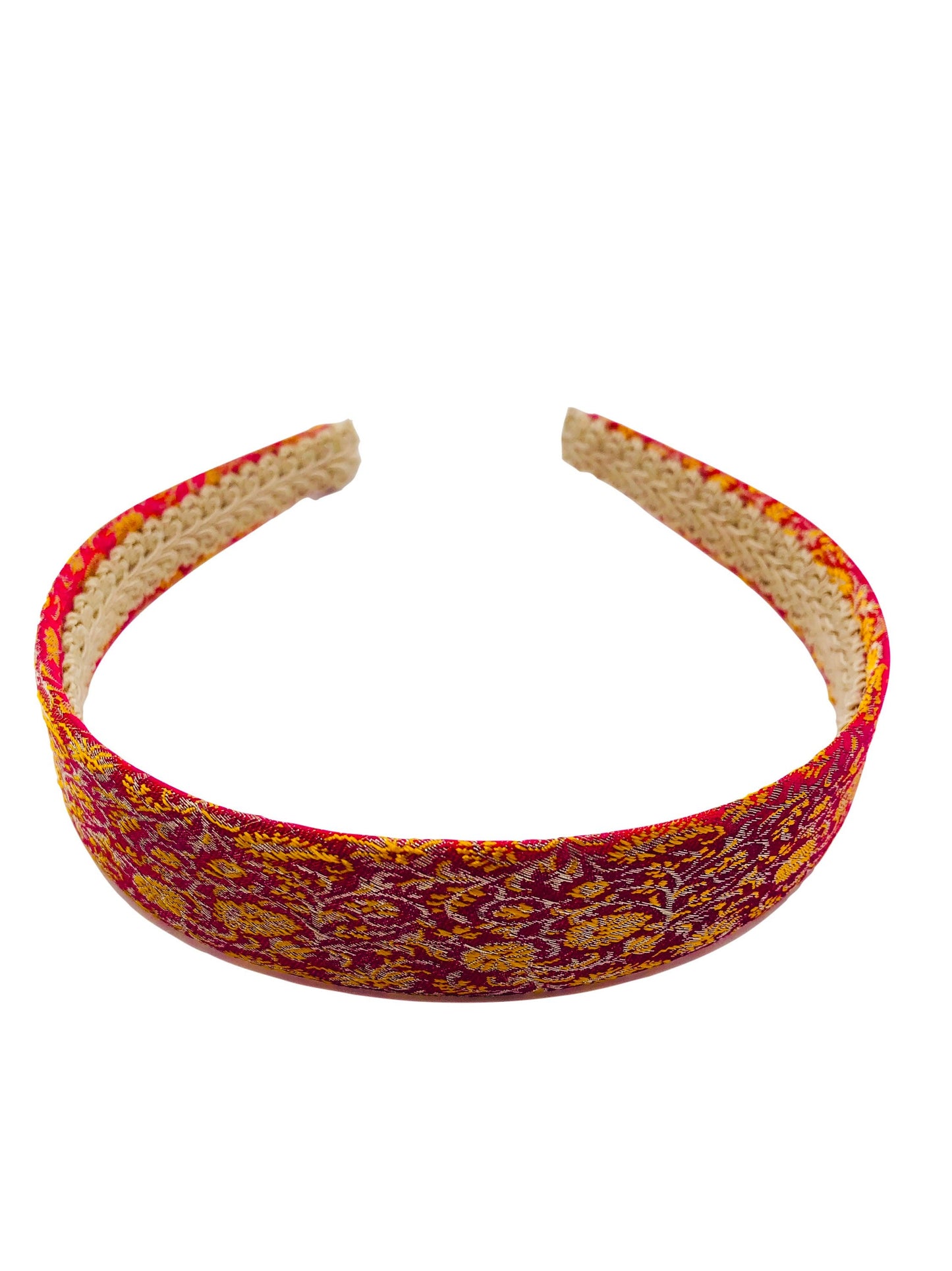 Karin's Garden 1" Sari Silk Headband.  Made in the USA.  Fabric from Delhi