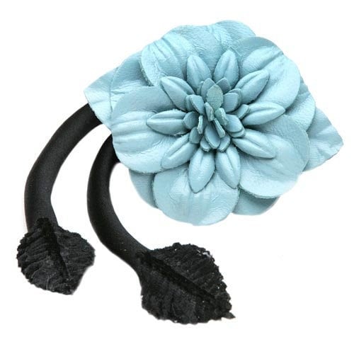 Karin's Garden Leather Flower Choker.  Handmade in the USA.