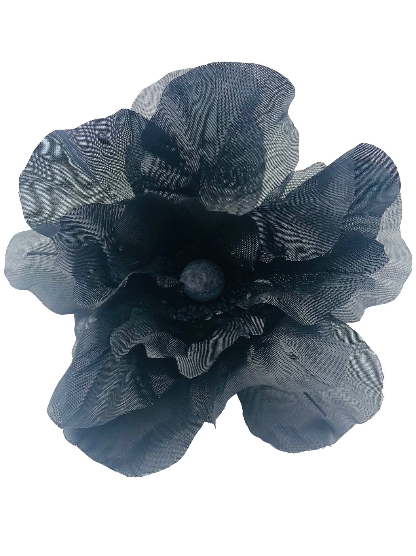 Karin's Garden 5" vintage allemand coquelicot en soie broche fleur broche coquelicot noir