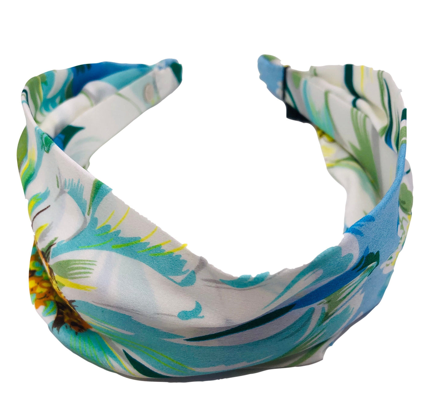 Karin's Garden Bandeau foulard floral en soie de 6,3 à 7,6 cm. Fabriqué à la main aux États-Unis.