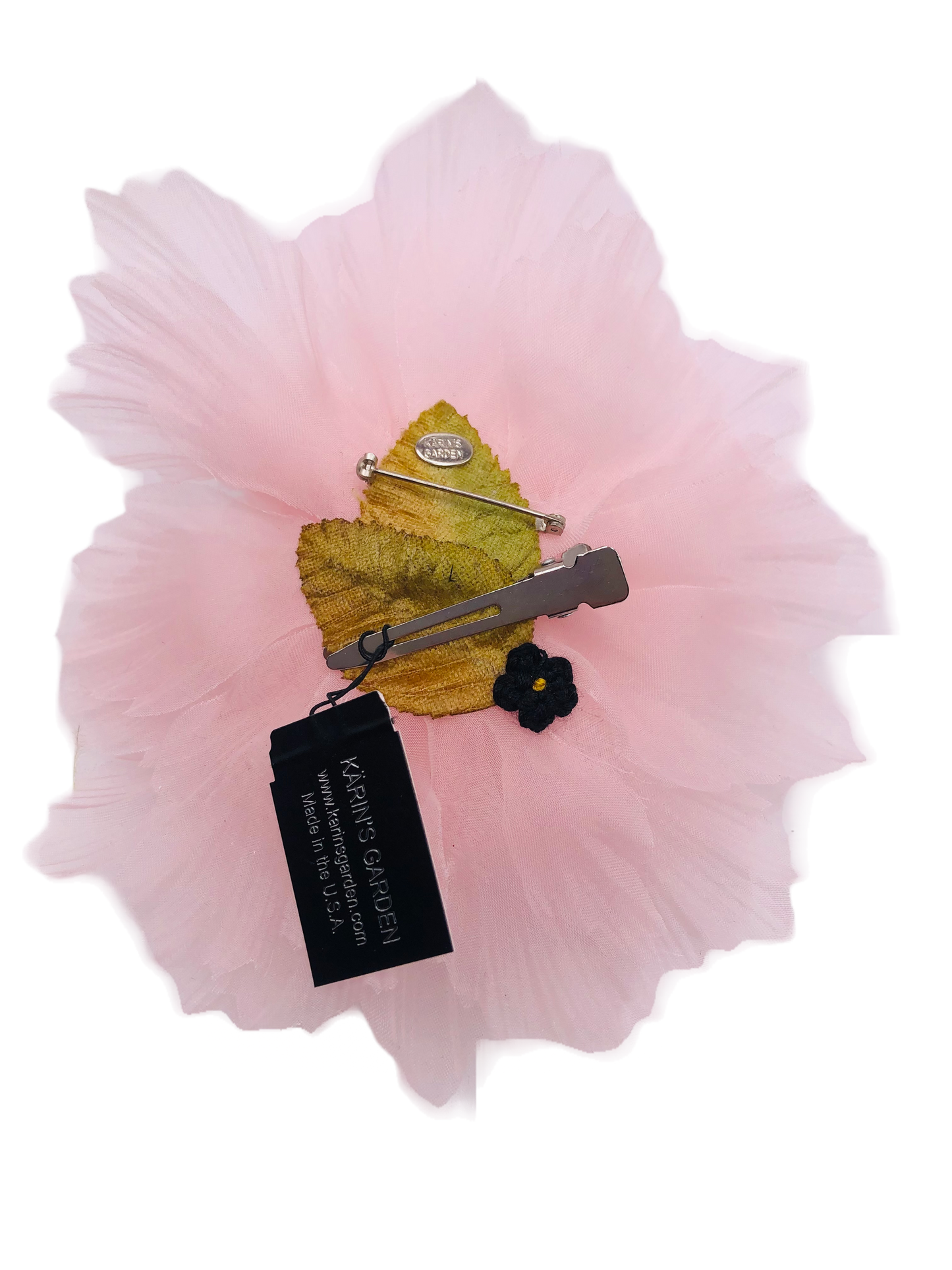 Karin's Garden Pince à épingle en soie transparente rose 14 cm