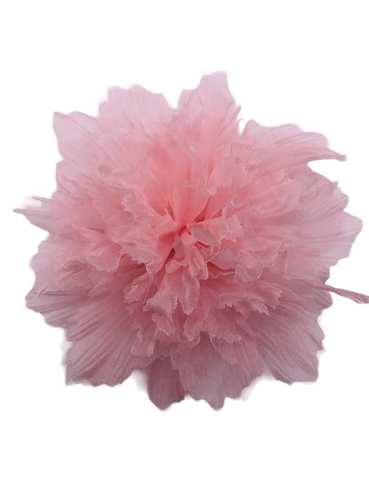 Karin’s Garden 5.5" Pink Sheer Silk Peony Pin Clip